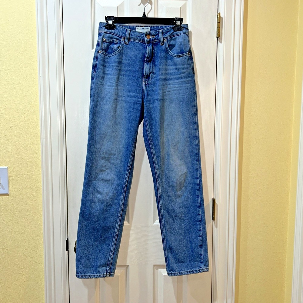 Free People We The Free Final Countdown Low Rise Cuffed Boyfriend Jeans Sz 26